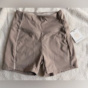 Honeycut High-Waist Women’s Bike Shorts — Taupe